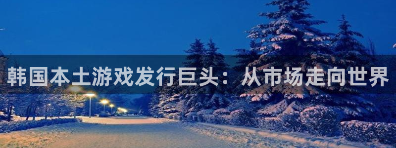 db电竞官网招商主管：韩国本土游戏发行巨头：从市场走向世界